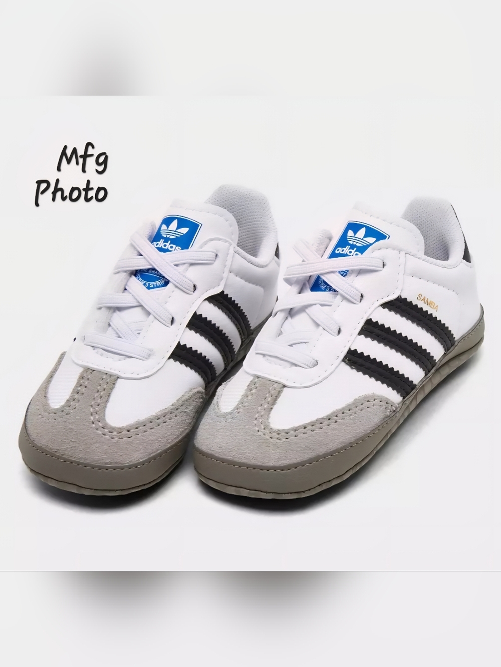 Adidas Originals Samba Stretch Lace Crib Shoes, Baby 2K